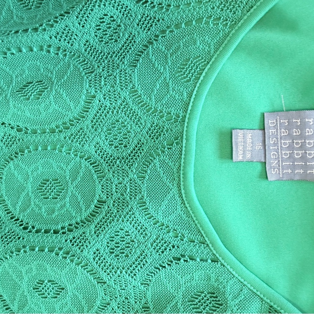 Rabbit Rabbit Rabbit Green Lace Midi Dress - Picture 3 of 4